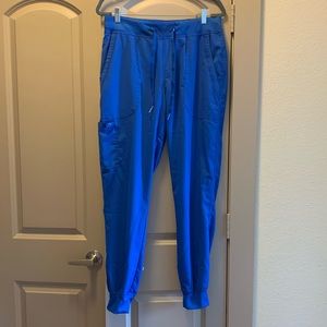 Royal blue jogger scrub pants